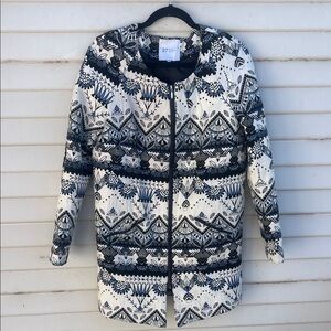 Geometric Patterned Coat from Paris